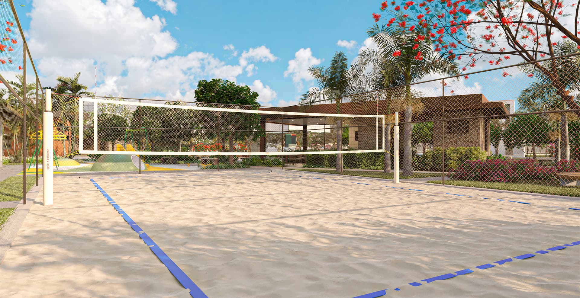 ElloVille Felicità visão interna do salão de festas ElloVille Felicità visão interna do salão de festas