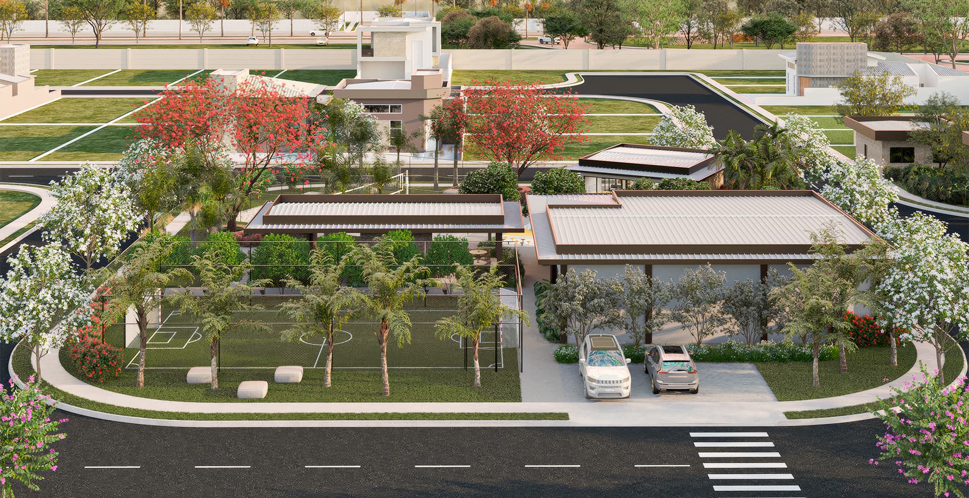 ElloVille Felicità visão interna da área comum ElloVille Felicità visão interna da área comum